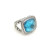 David Yurman 14mm Cushion Square Blue Diamond Ring with Center Stone
