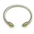 David Yurman 5mm Gold-End Blue Diamond Cable Cuff Bracelet