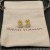 David Yurman 8mm Gold Four-Prong White Diamond Stud Earrings