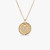 David Yurman Gold Diamond Initial V Disc Pendant Necklace