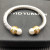 David Yurman 7mm Gold Pearl Head Gemstone Bracelet, Fits Wrist Sizes 16&acirc;20cm