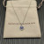 David Yurman Sterling Silver 17.8mm Round Pav&Atilde;&copy; Lapis Lazuli Necklace