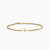 David Yurman 4mm Gold Single Stone Yellow Diamond Bracelet